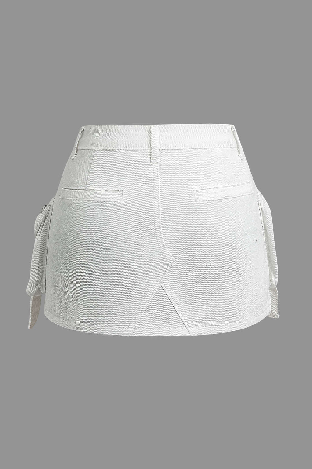Soluk Cepli Denim Mini Etek