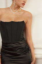 Katmanlı Straplez Deniz Kızı maksi Elbise