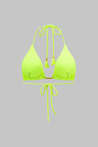 Metalik Saçaklı Kıvrımlı Bağlamalı Bikini Takımı