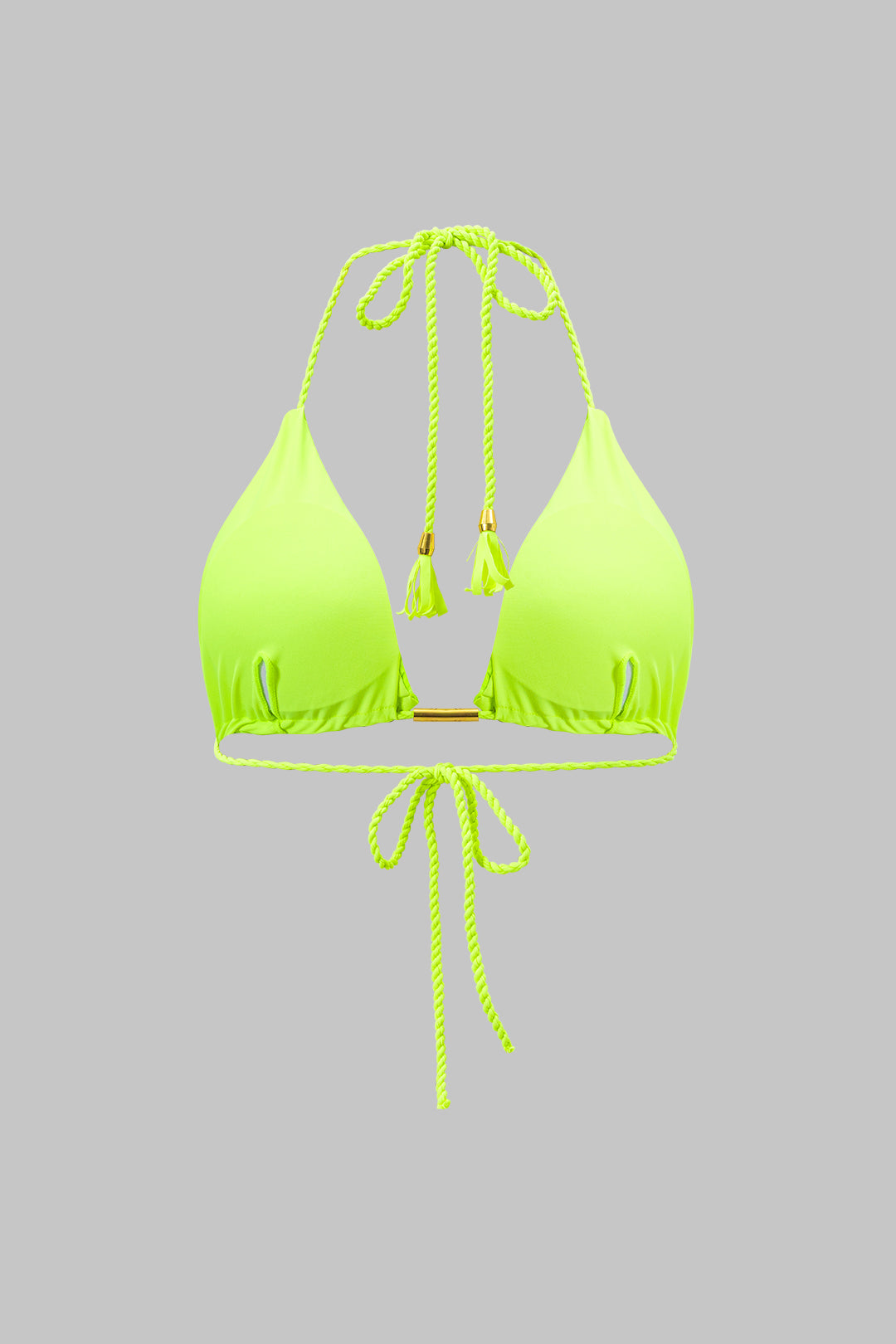 Metalik Saçaklı Kıvrımlı Bağlamalı Bikini Takımı