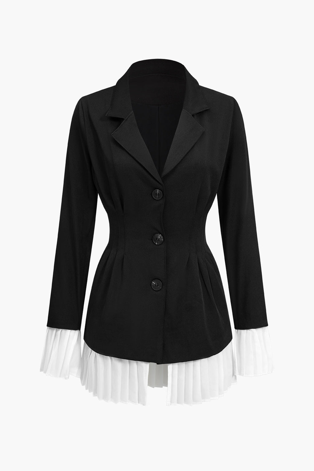 Pileli Patchwork Uzun Kollu V Yaka Mini Elbise