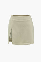 Portina Kapüşonlu top ve Mini Etek Takım