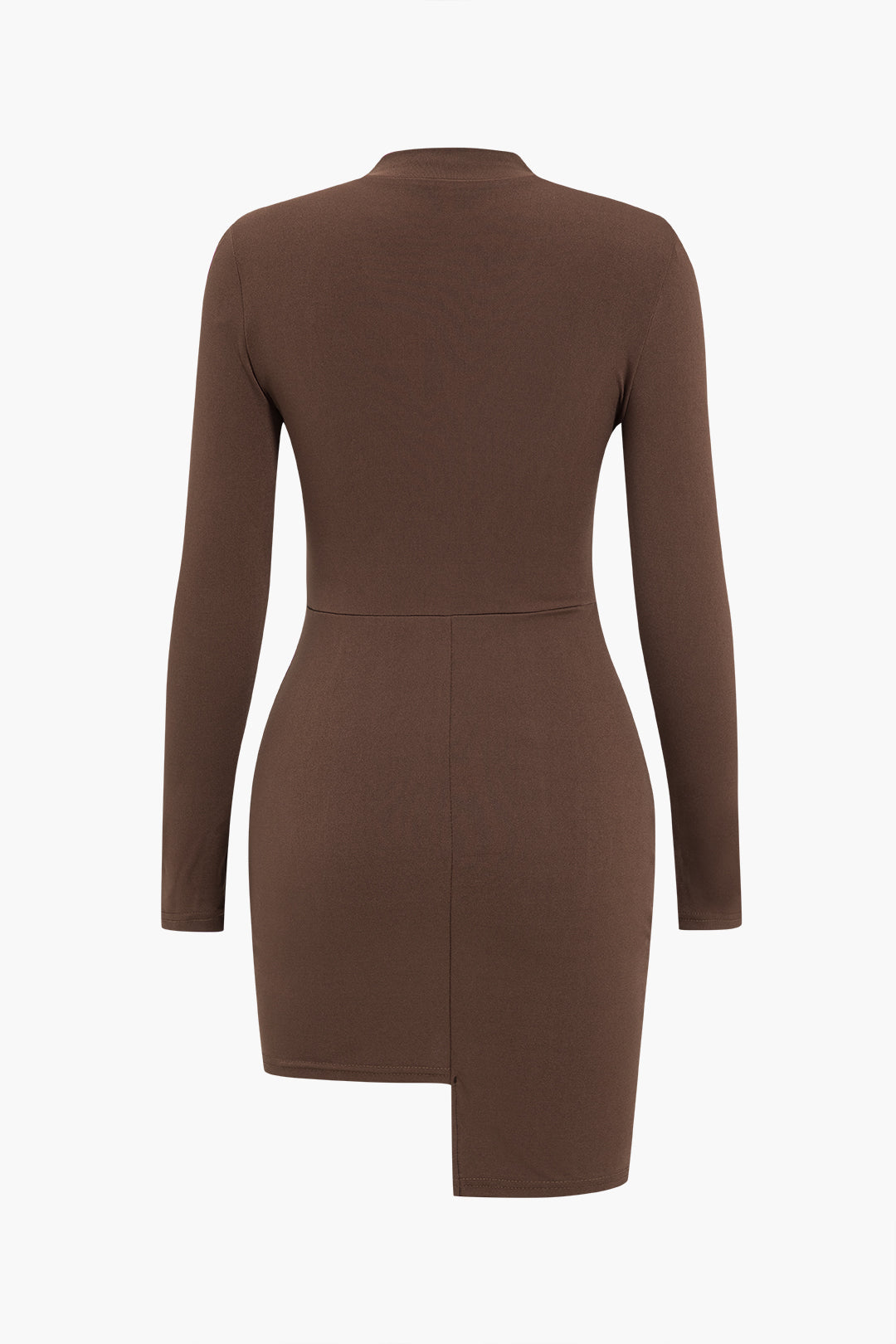 Zincir Patchwork Uzun Kollu Mini Elbise