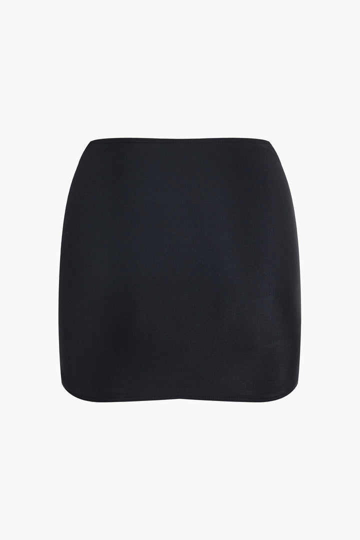 Metal Dekorlu Büzgülü Kesik Detaylı Bikini Altı