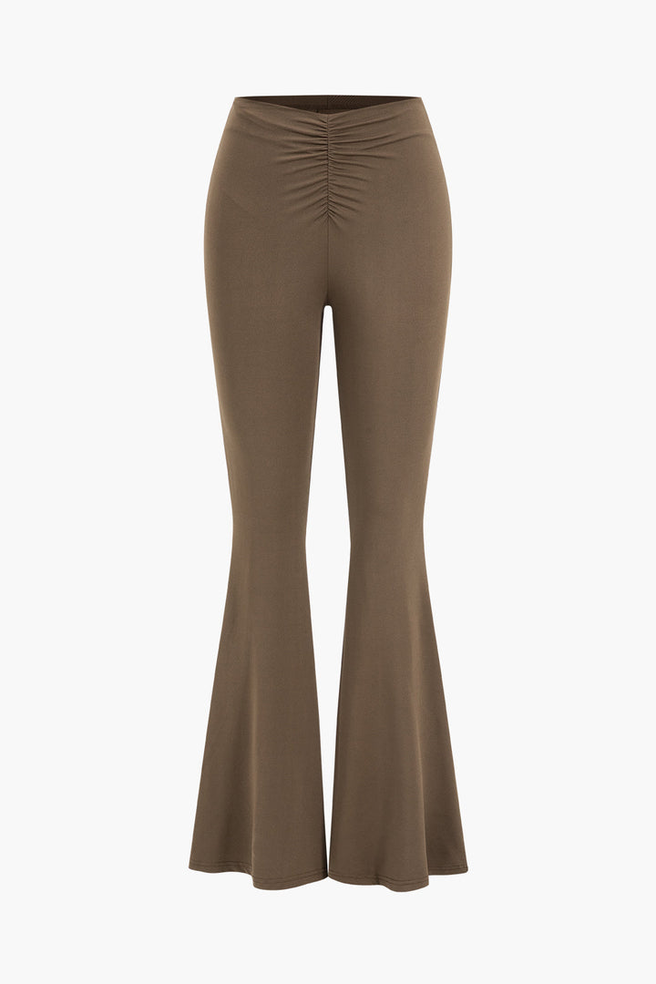 Fırfırlı Uzun Kollu Üst Ve Kloş Pantolon Takım