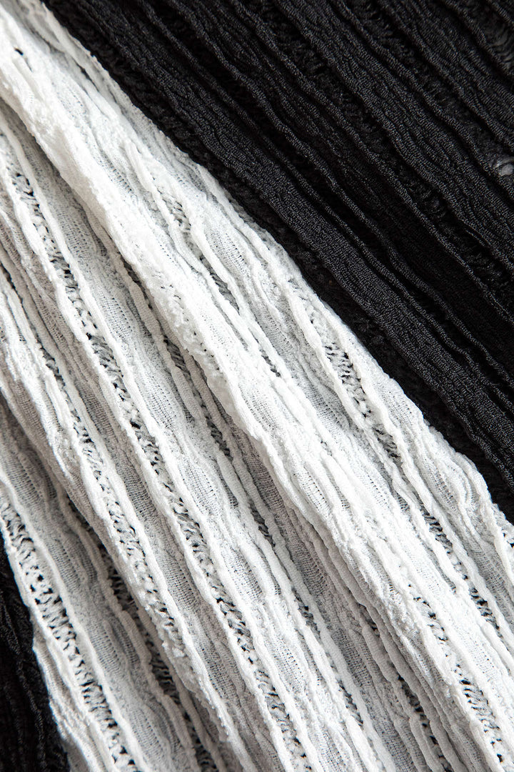 Kontrast Kesimli Patchwork Slip Tulum