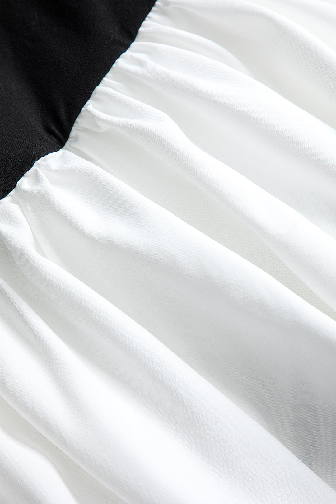 Düşük Omuz Patchwork Mini Elbise