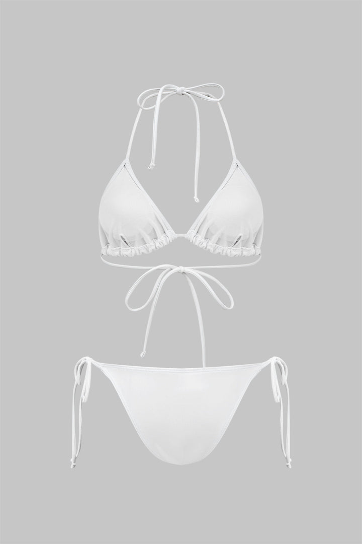 Bağlamalı Bikini ve Uzun Kollu Elbise Örtüsü 3&