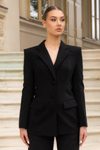 Sırt işlemeli blazer ceket