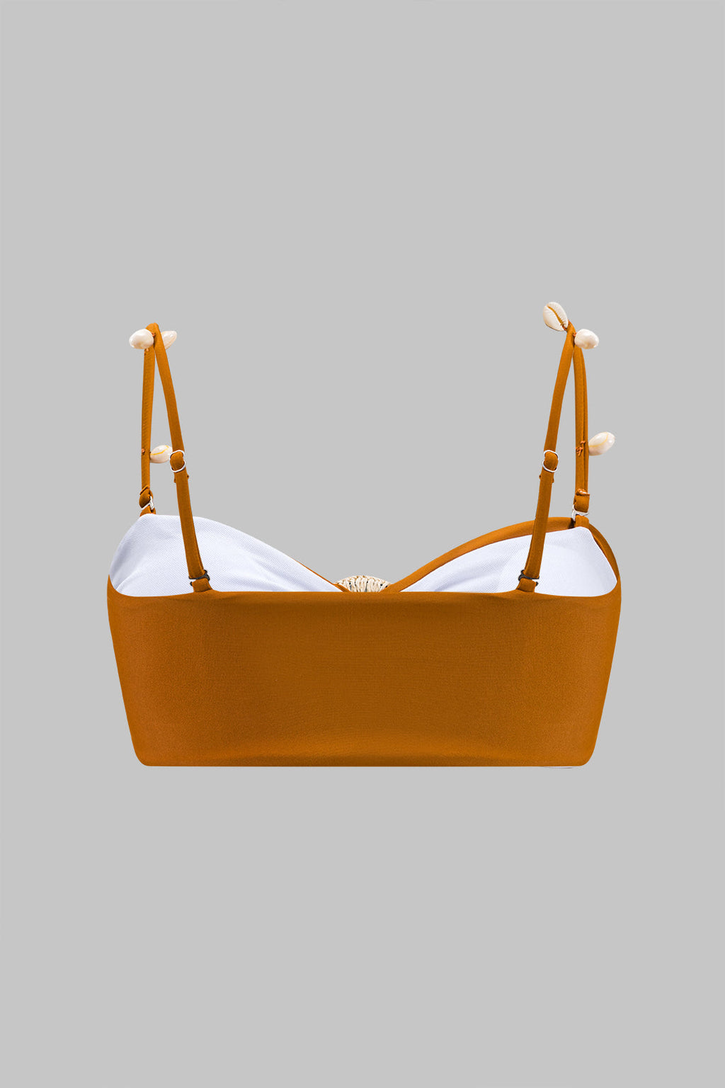 Kontrast Kabuk Dekorlu Kırışık Bikini Takımı