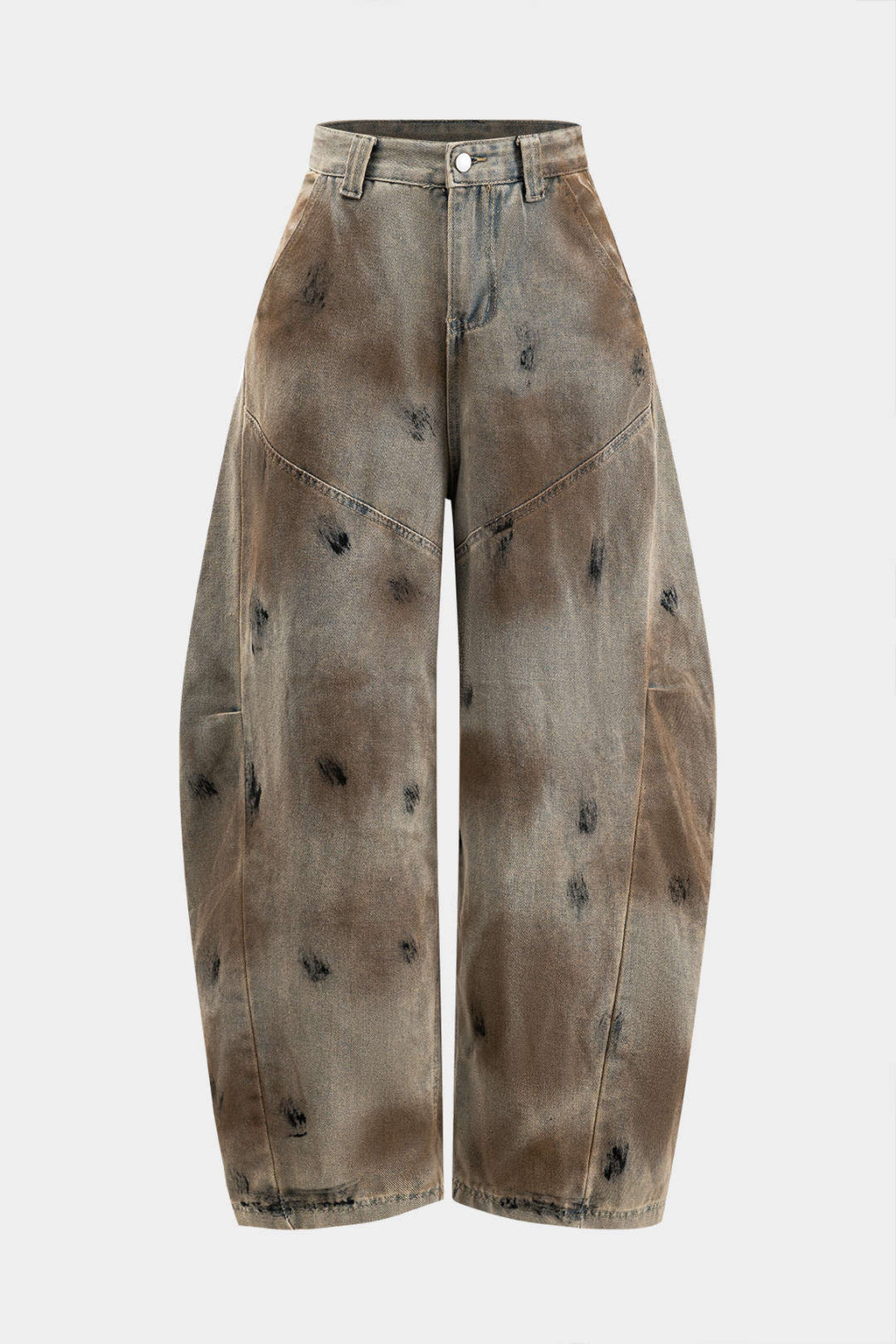 Eskitilmiş Denim Barrel Kot