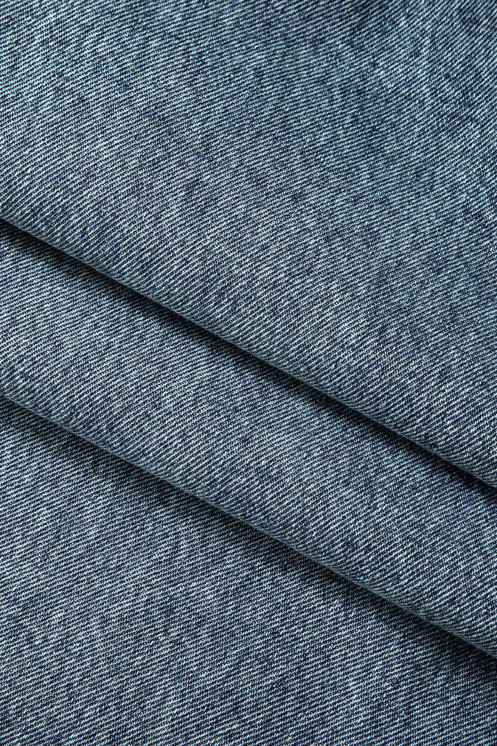 Denim Patchwork Kapaklı Cep İpli Kargo Kot