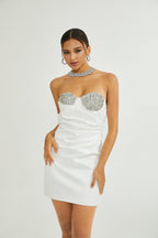 Emmeline kristal mini elbise