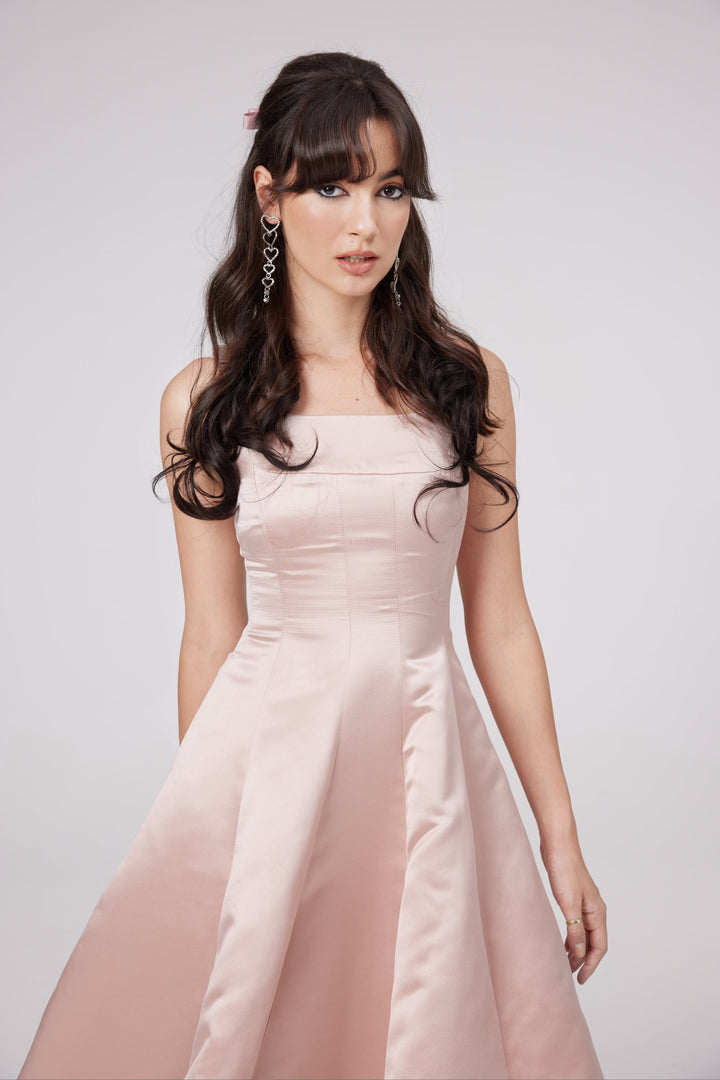 Coralie pile midi elbise