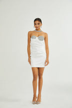 Emmeline kristal mini elbise