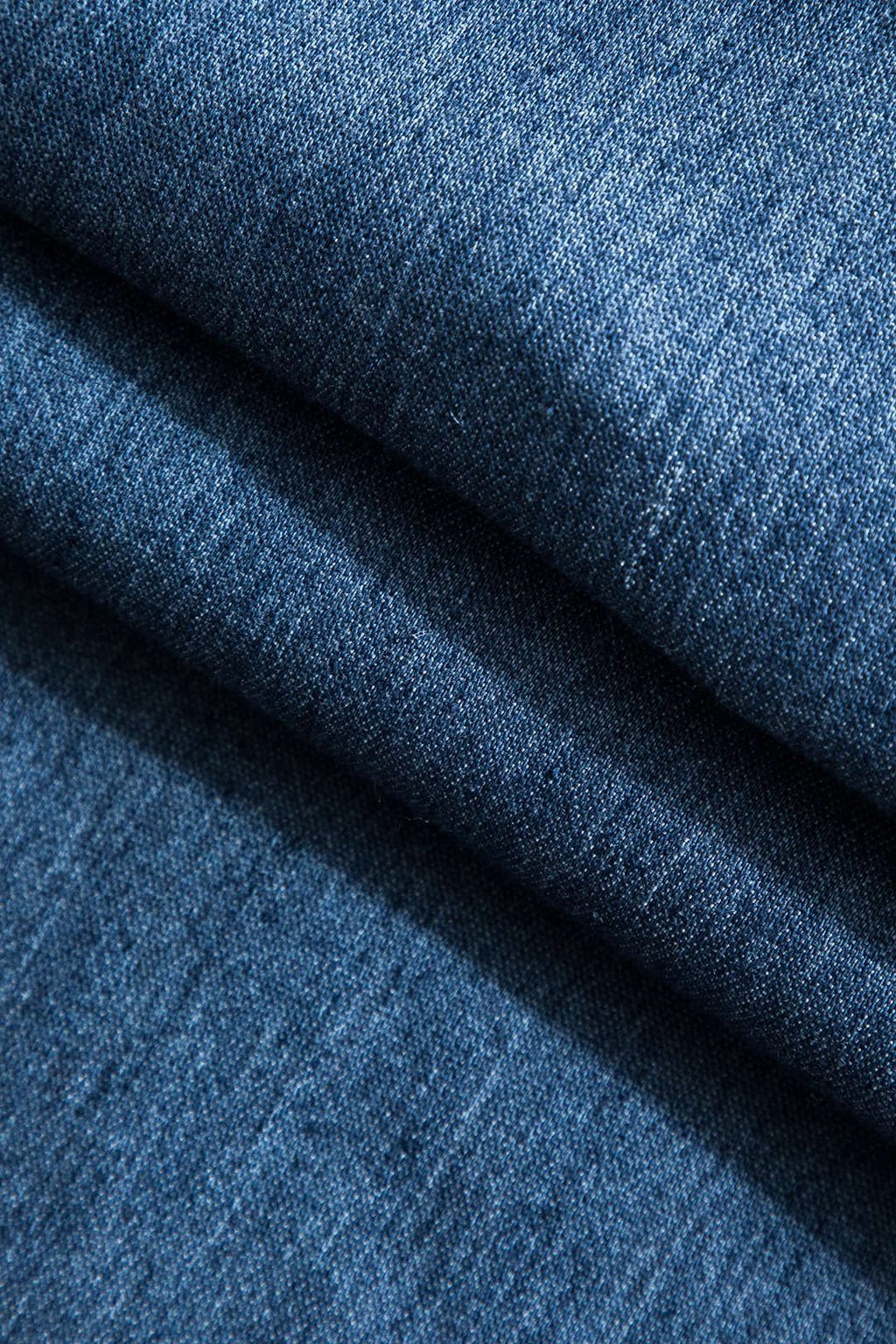 Düz Dantelli V Yaka Denim Elbise