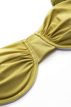 3D Çiçek Büzgülü Bikini ve Mayo Eteği Pareo 3 Parça Takım