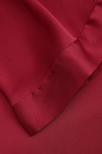 Saten Büzgülü Bağlamalı Gece Elbisesi