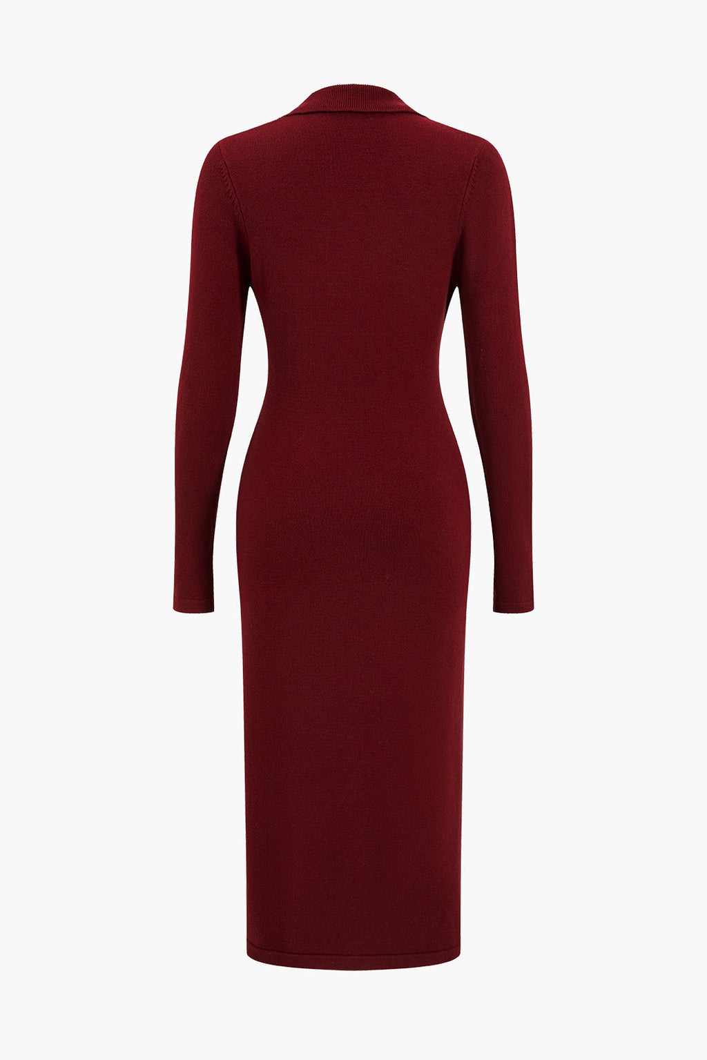 Düğmeli Kazak maksi Elbise