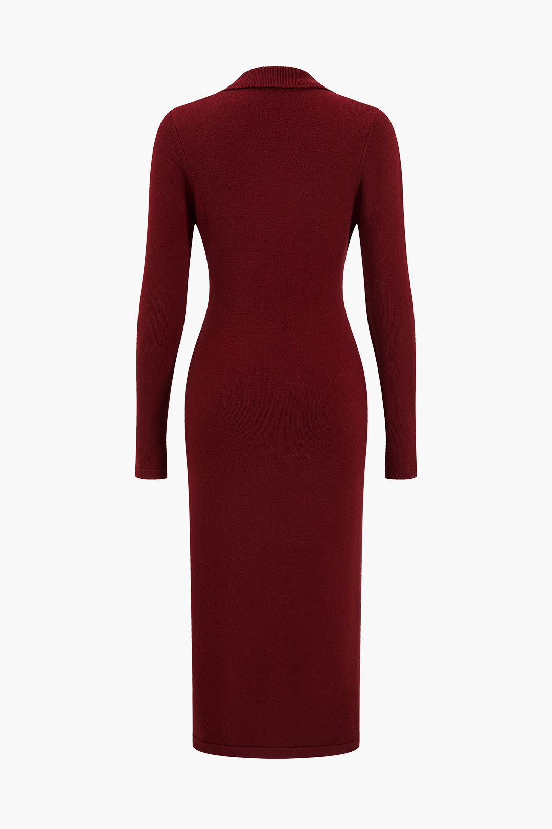 Düğmeli Kazak maksi Elbise