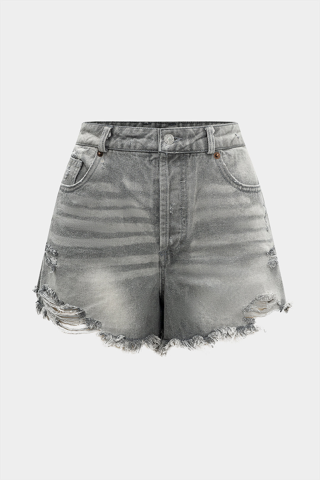 Denim Asimetrik Şort
