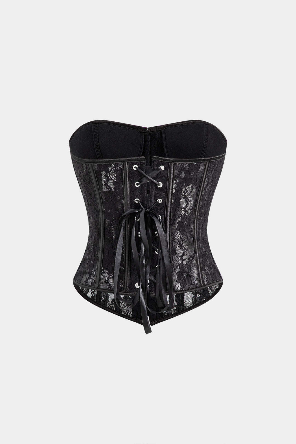 Lace Büstiyer Bağcıklı Tube Top ve Tanga Seti