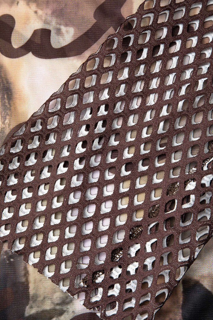 Soyut Baskı File Uzun Kollu Üst