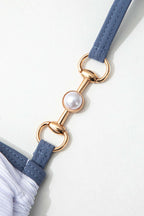 İnci Detaylı Halter Yaka 2 Parça Bikini Takımı