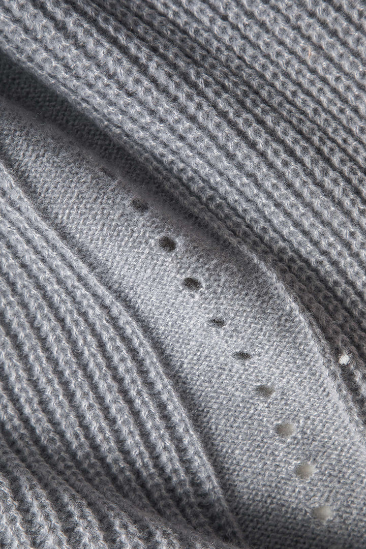 Düğmeli Fitilli Örgü Kısa Hırka