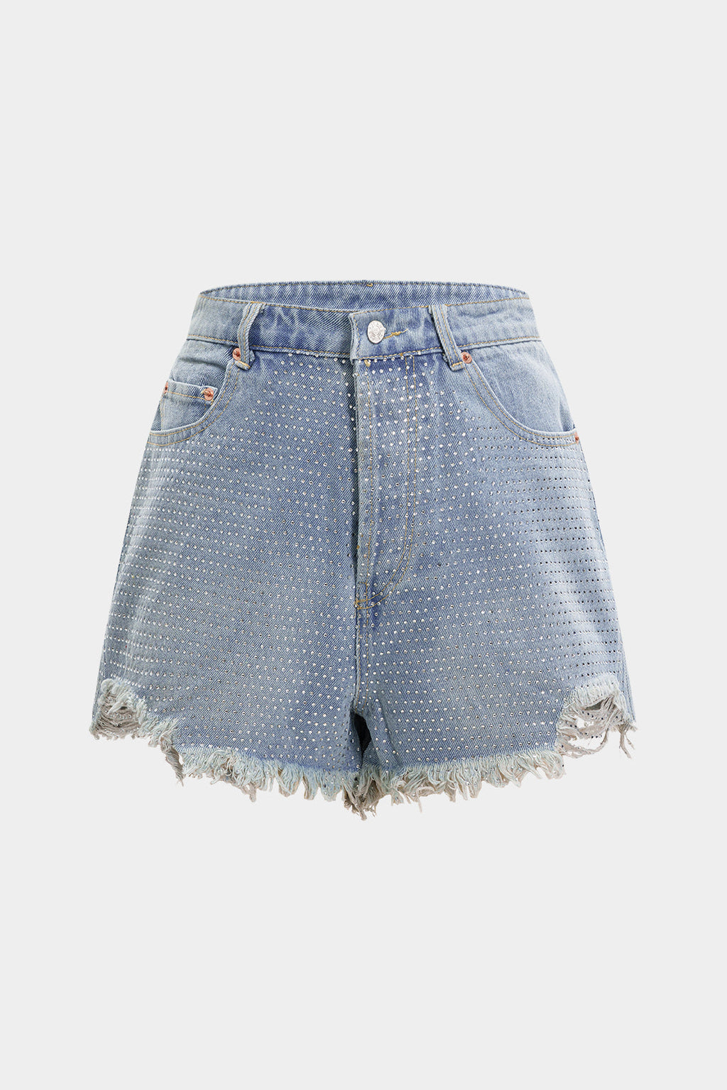 Denim Yüksek Bel Şort