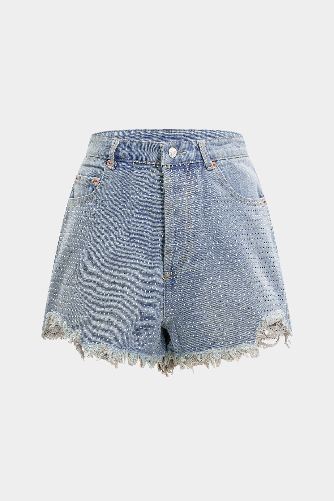 Denim Yüksek Bel Şort