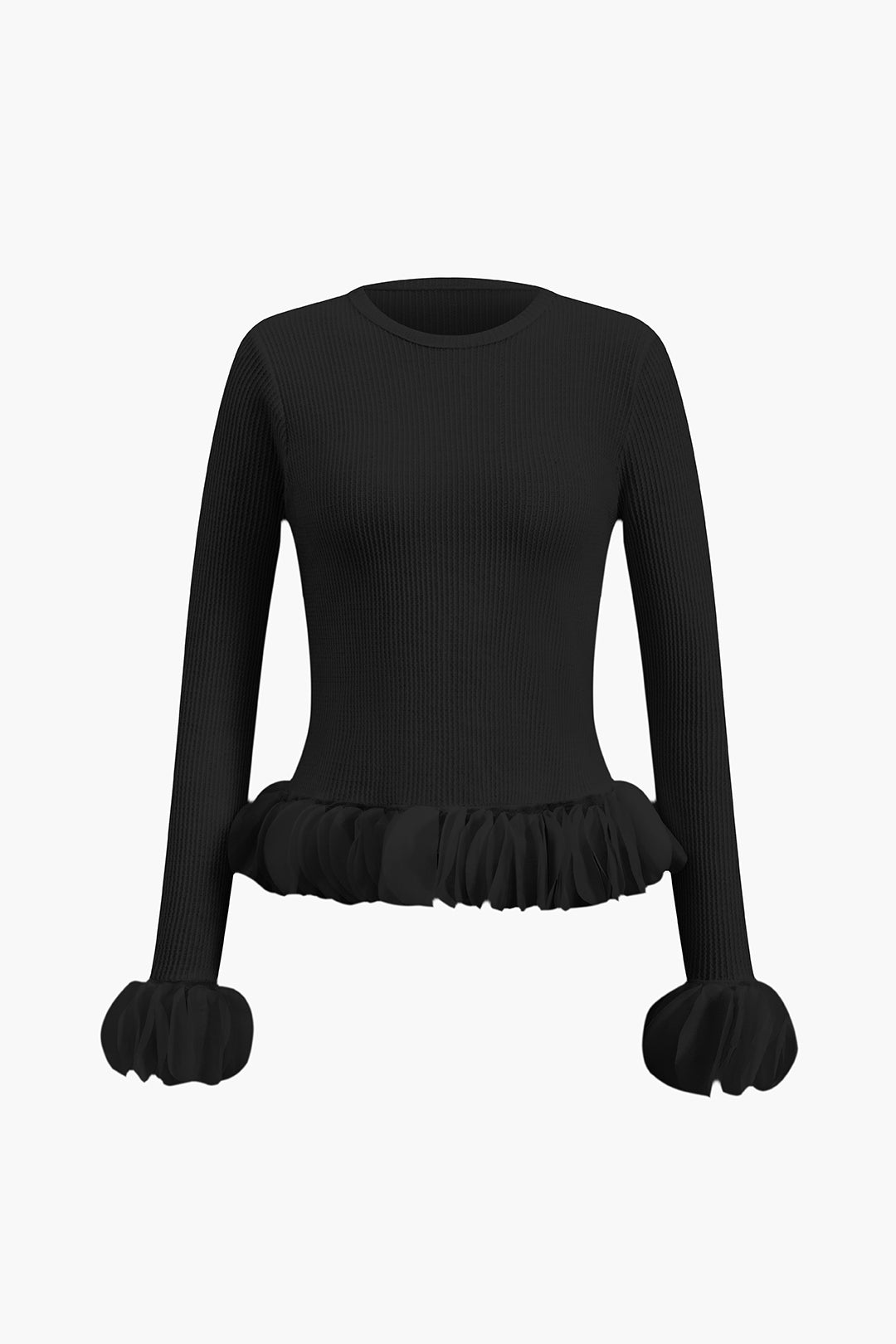 Fırfırlı Uzun Kollu Üst