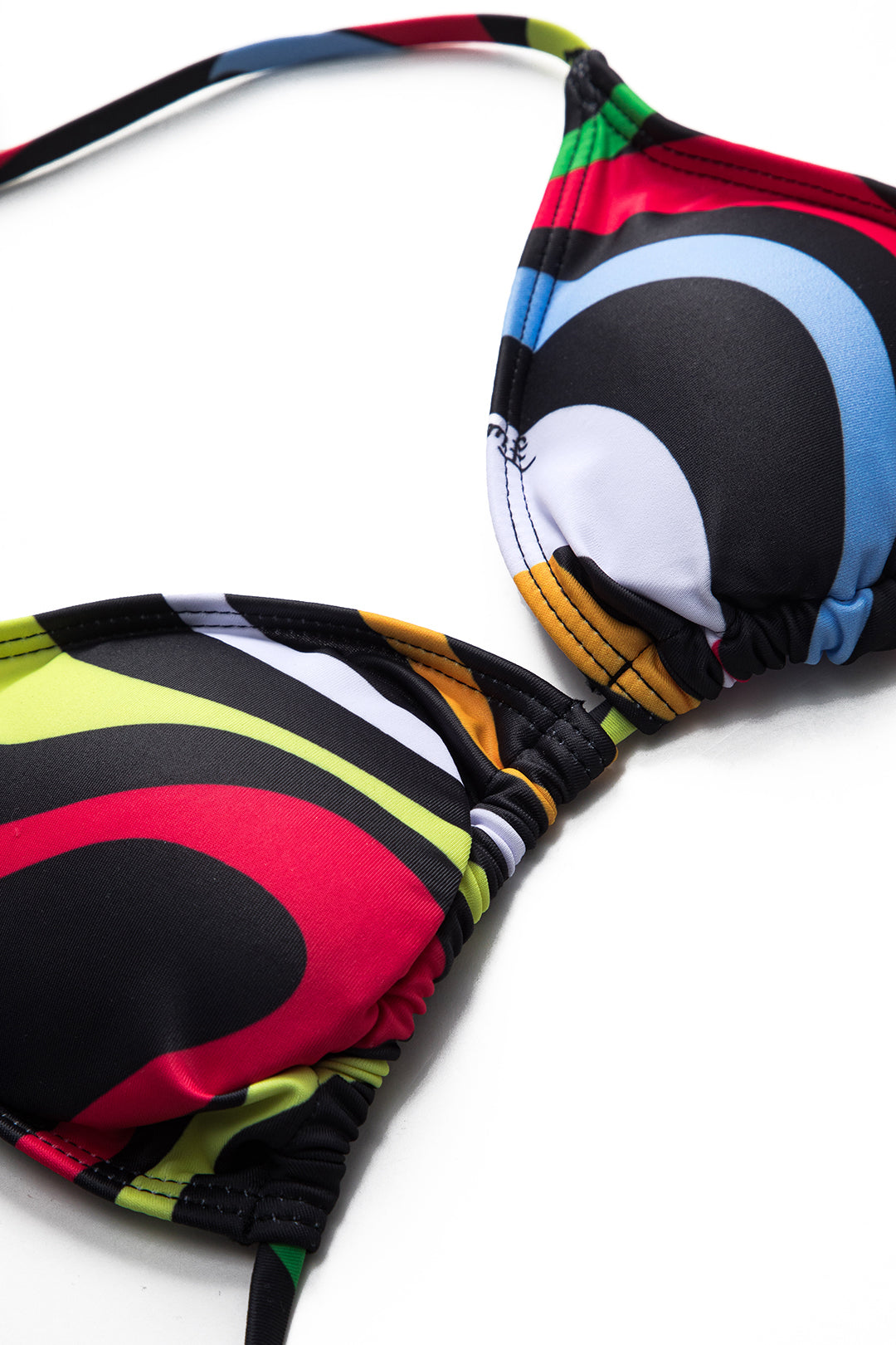 Çizgili Bağlamalı Bikini Takımı