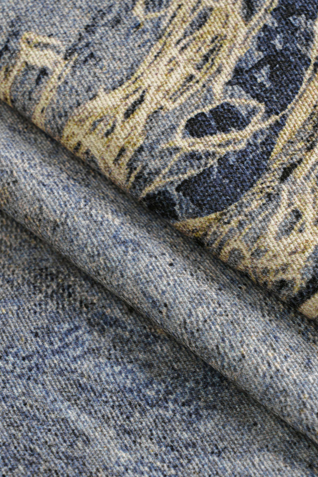 Denim Baskılı Şort