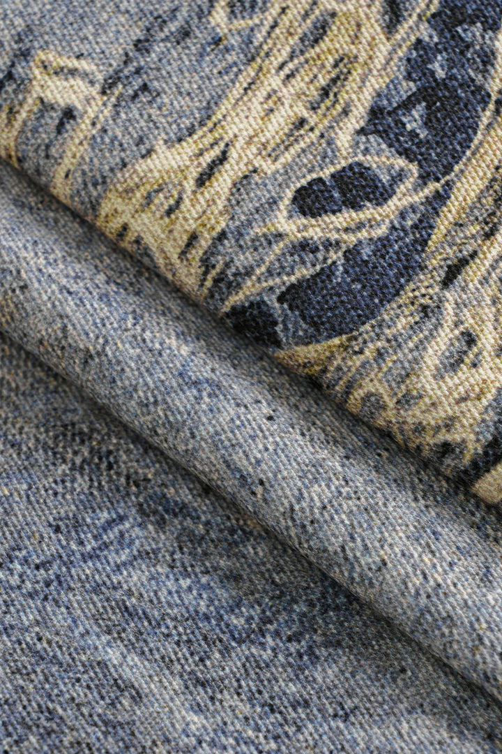 Denim Baskılı Şort