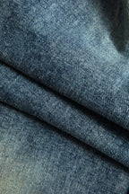 Deri Patchwork Geniş Paça Jean
