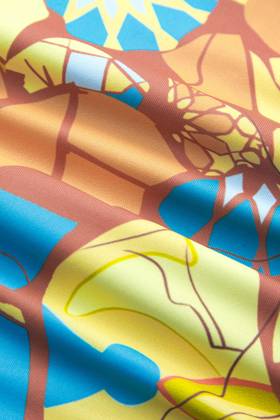 Tropikal Desenli Püsküllü Sırt Dekolteli Bikini Takımı