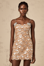 payet süslemeli mini elbise