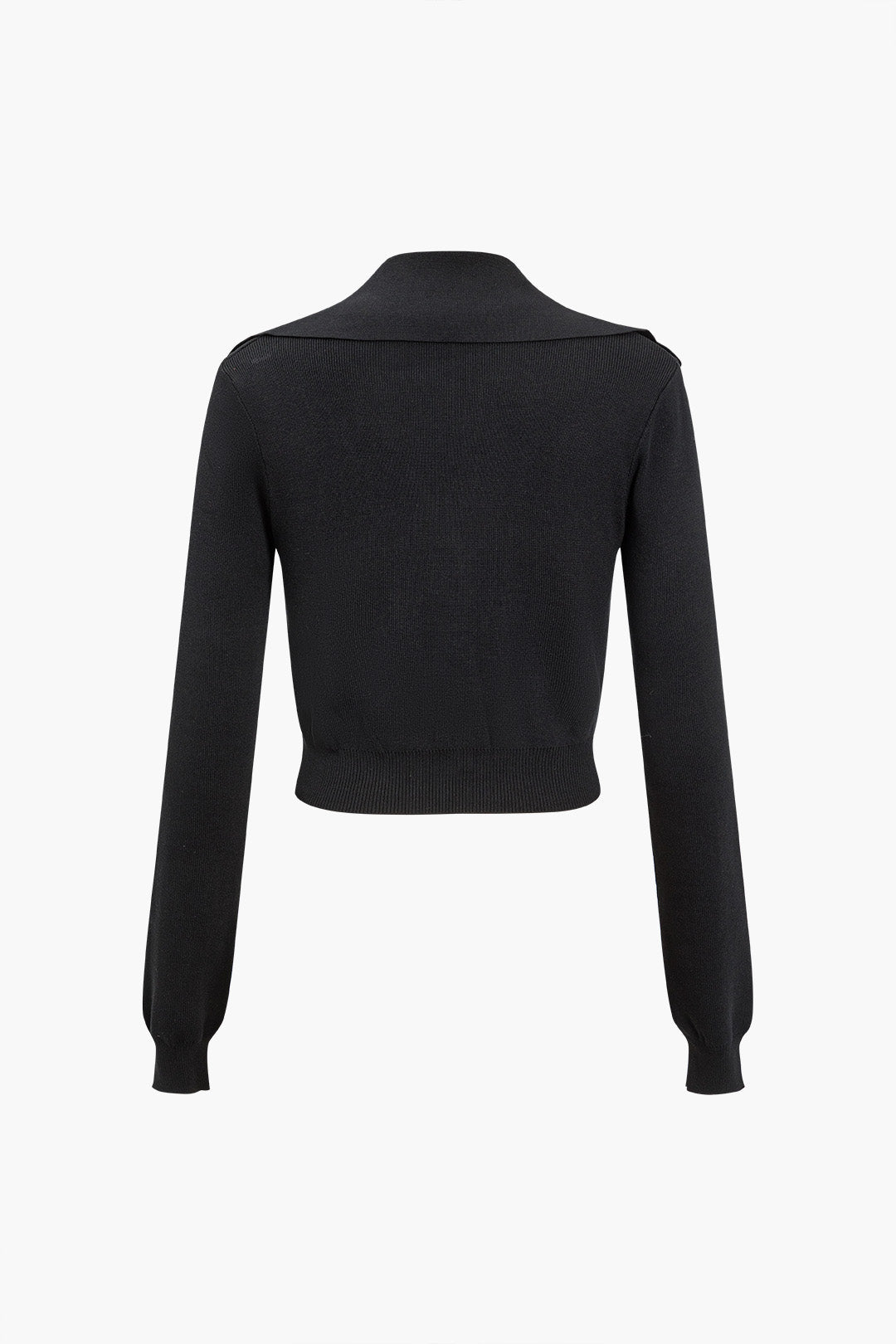 Yakalı Düğmeli Triko Hırka