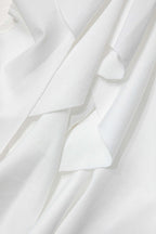 Düz Fırfırlı Kenarı Dantelli Tüp maksi Elbise