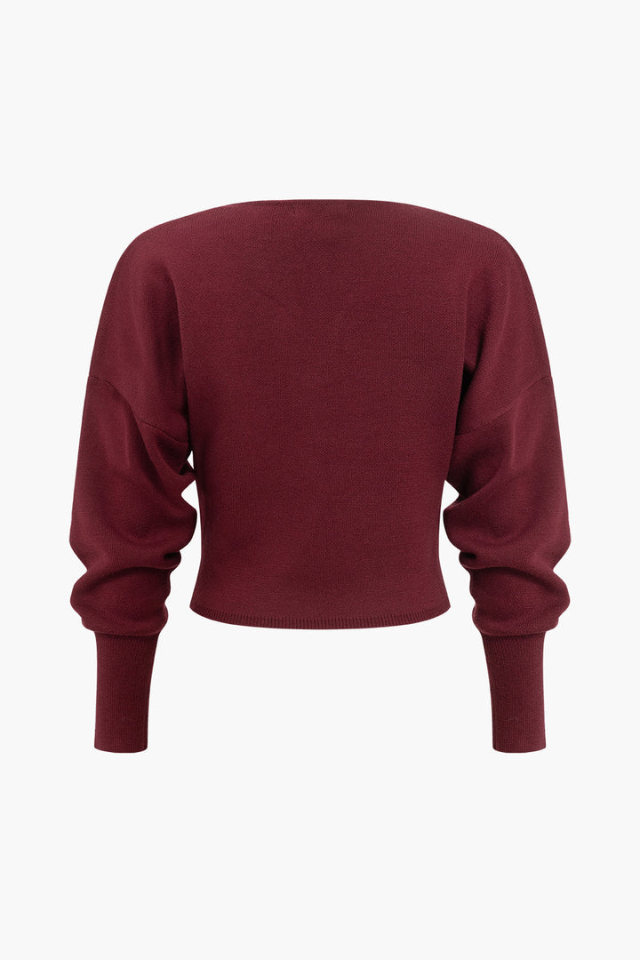 Basic Düz Örgü Uzun Kollu top
