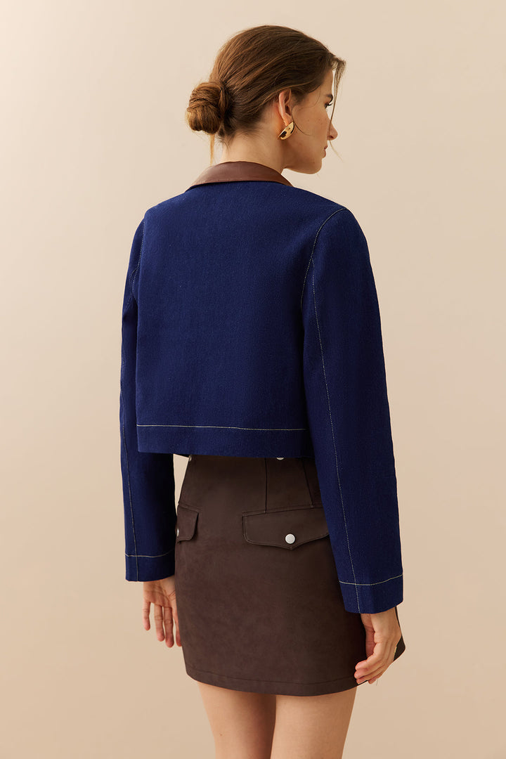 Denim Patchwork Ceket