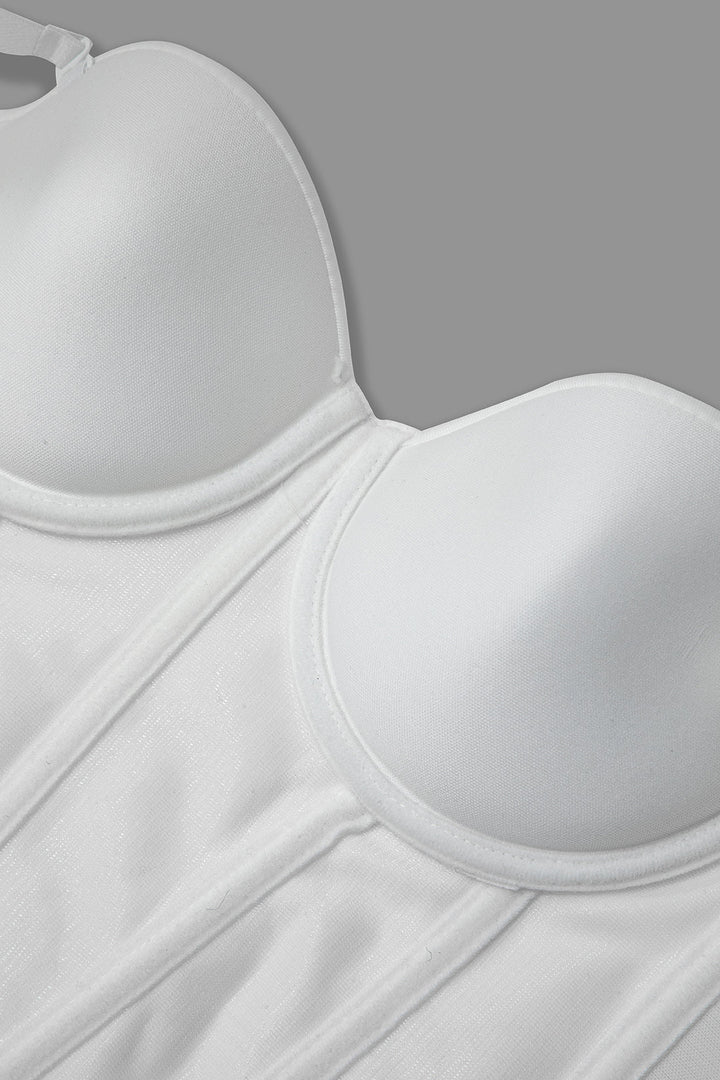 Düz Renk Bustiyer Korseli Üst