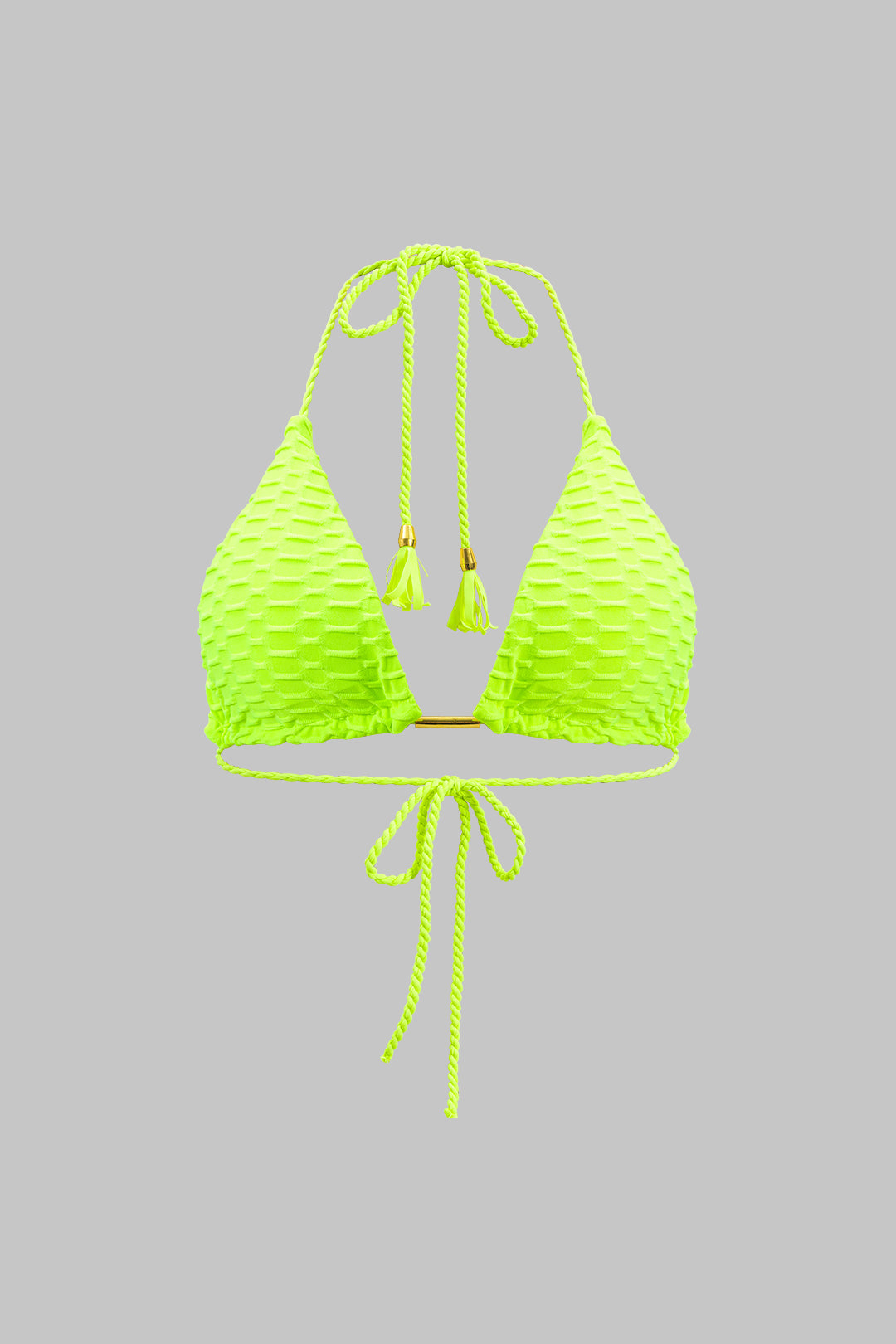 Metalik Saçaklı Kıvrımlı Bağlamalı Bikini Takımı