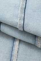 Denim Yıpranmış Detaylı Düz Paça Jean