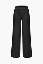 Basic Keten Karışımlı Düz Paça Pantolon