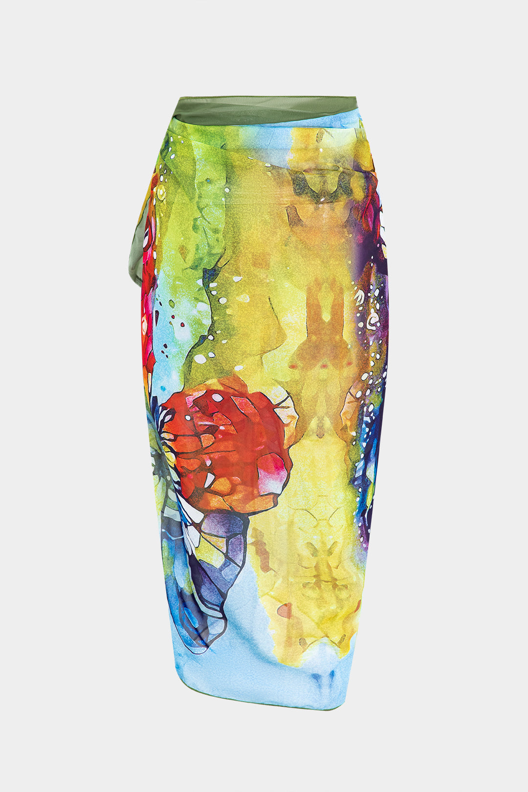 Kelebek Desenli Mayo Eteği Pareo