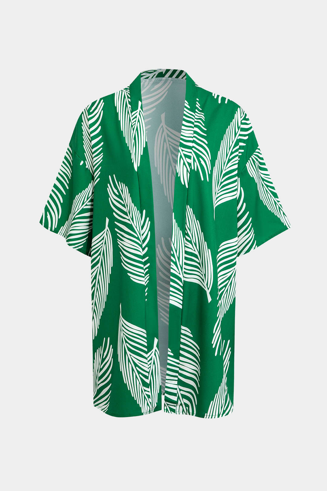 Yaprak Desenli Büzgülü Şort Takımı