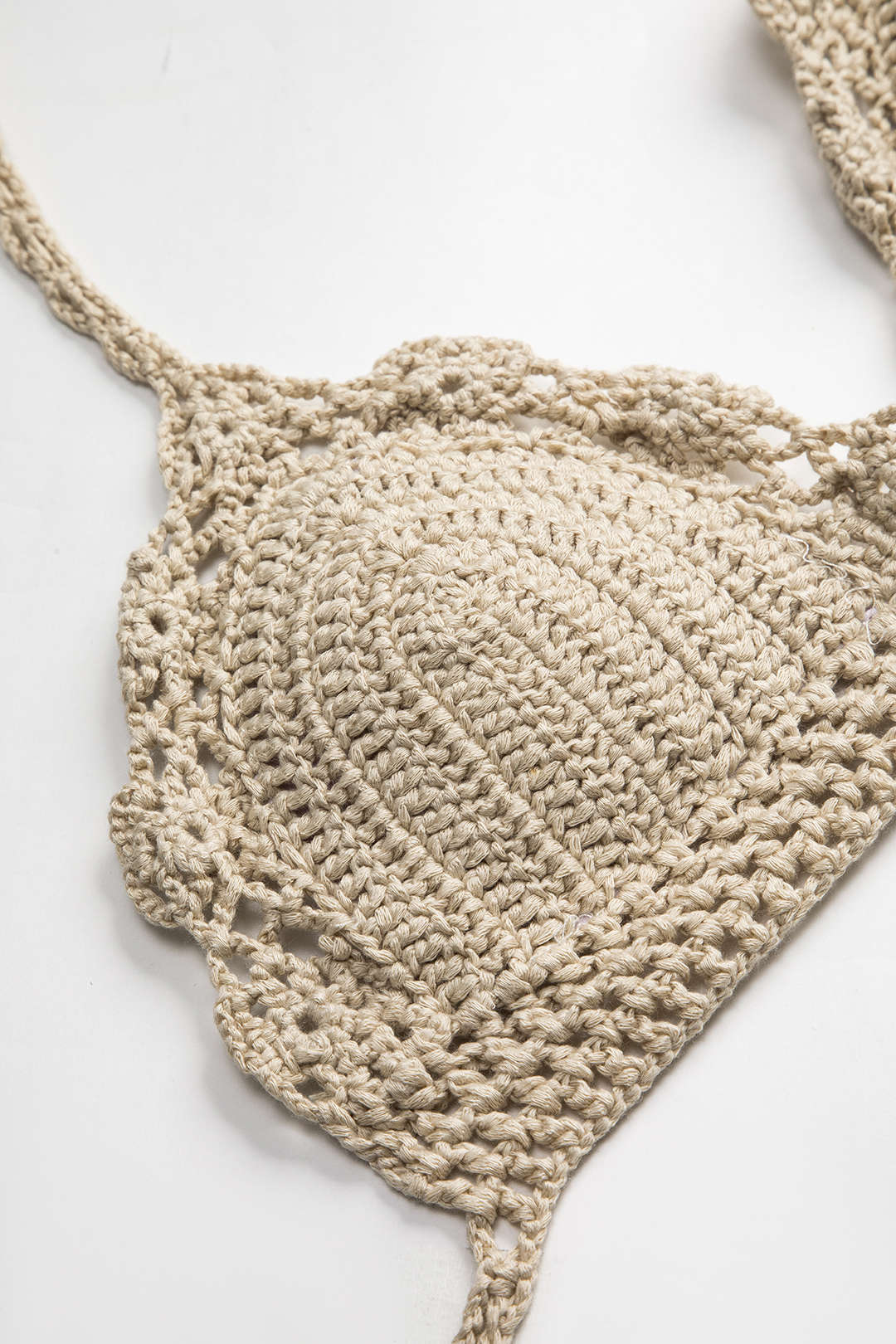 Örgü Bağlamalı Kesik Bikini Takımı