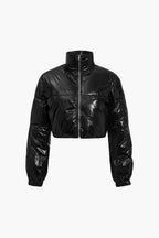 Suni Deri Puffer Mont